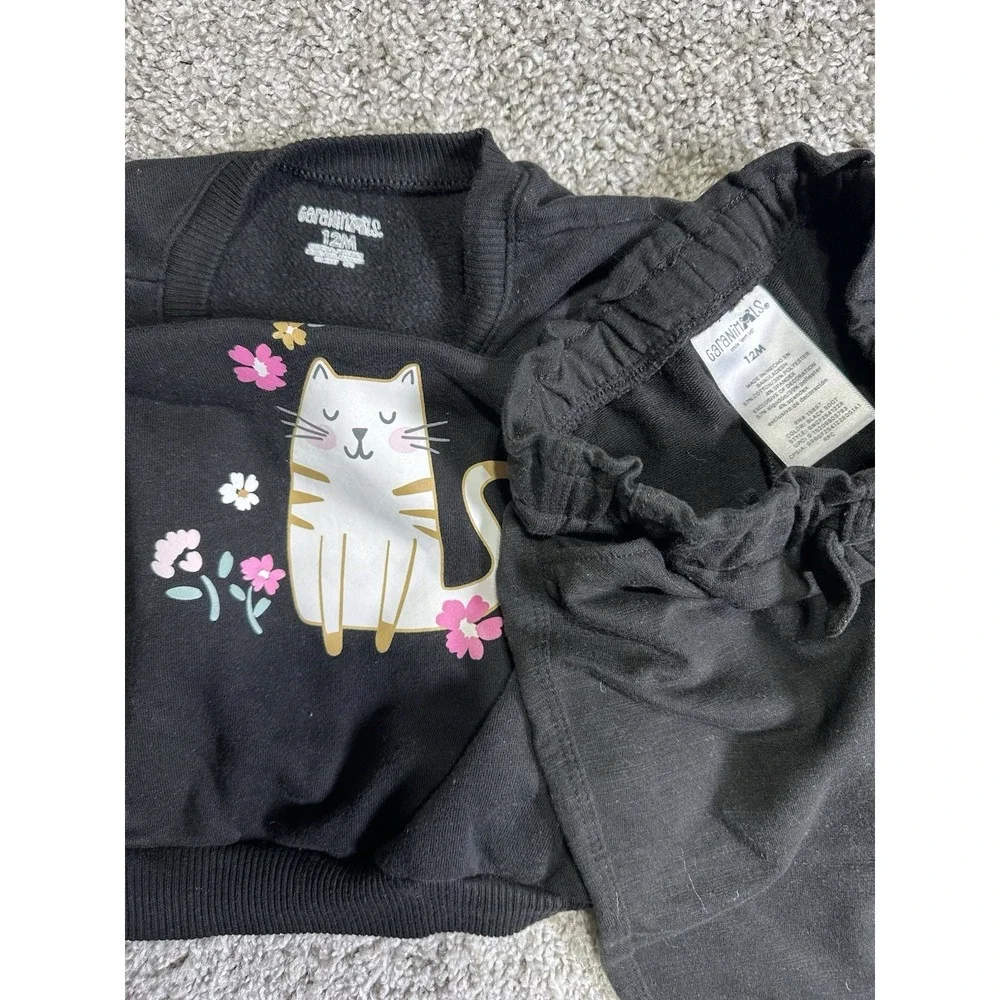 Baby Girl Clothes Lot 12M Mixed Brands Pajamas Outfits Carter's Cat & Jack